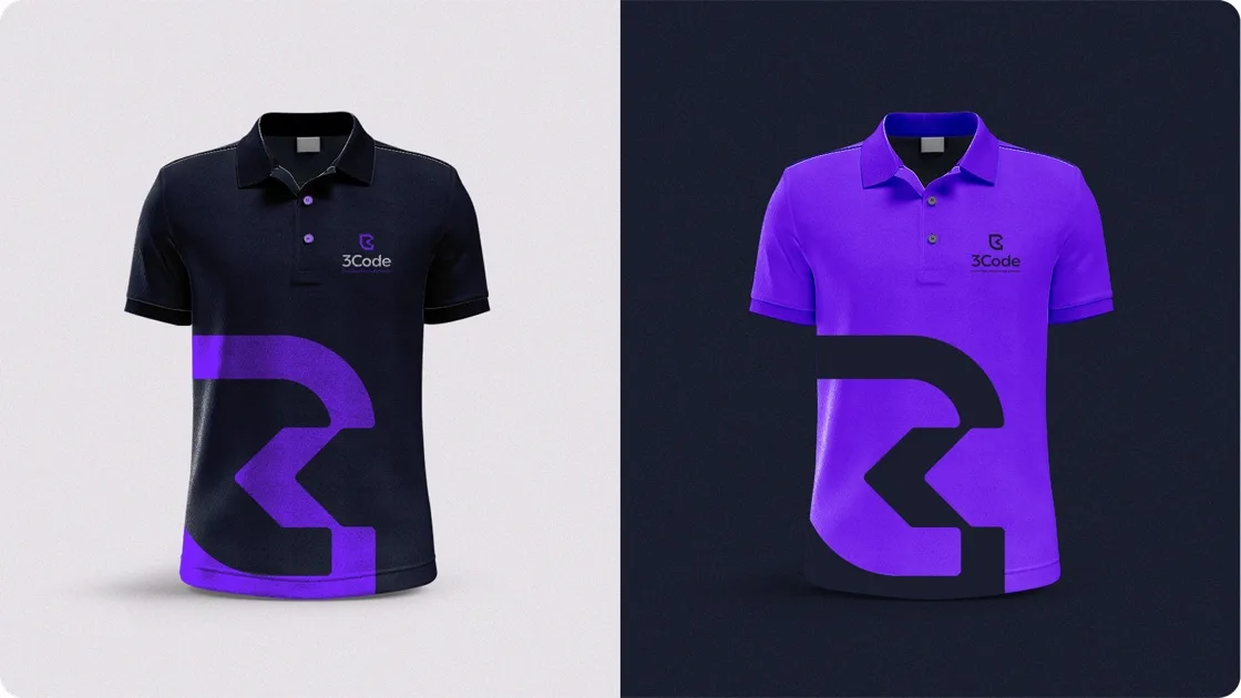 Camisas polo com a identidade visual 3Code