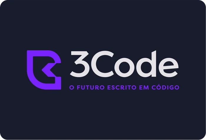 Logo 3Code em fundo escuro