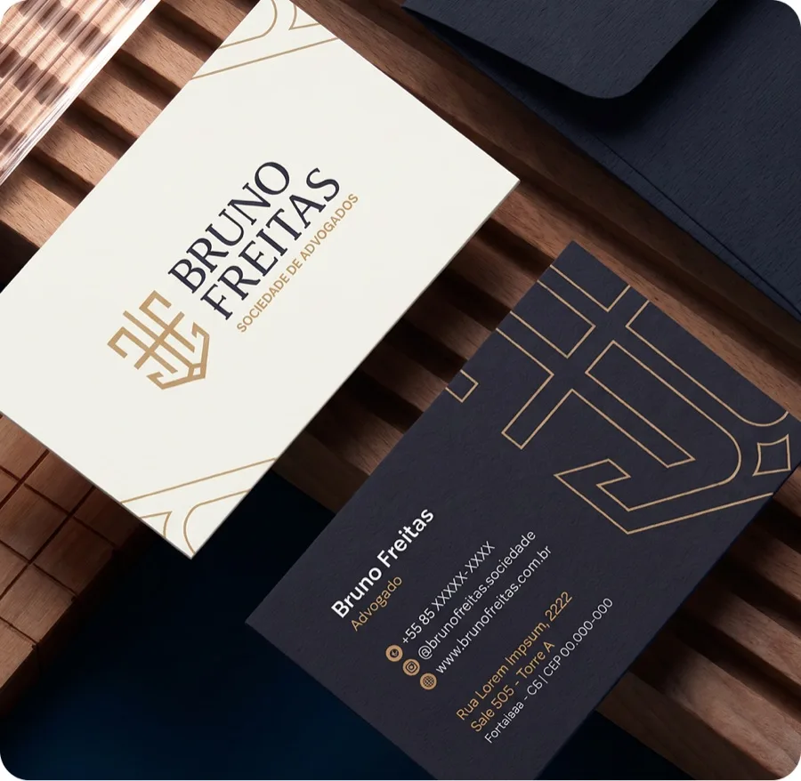 Mockup de cartão de visita Bruno Freitas