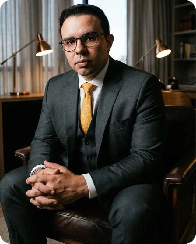 Retrato de Bruno Freitas em escritório
