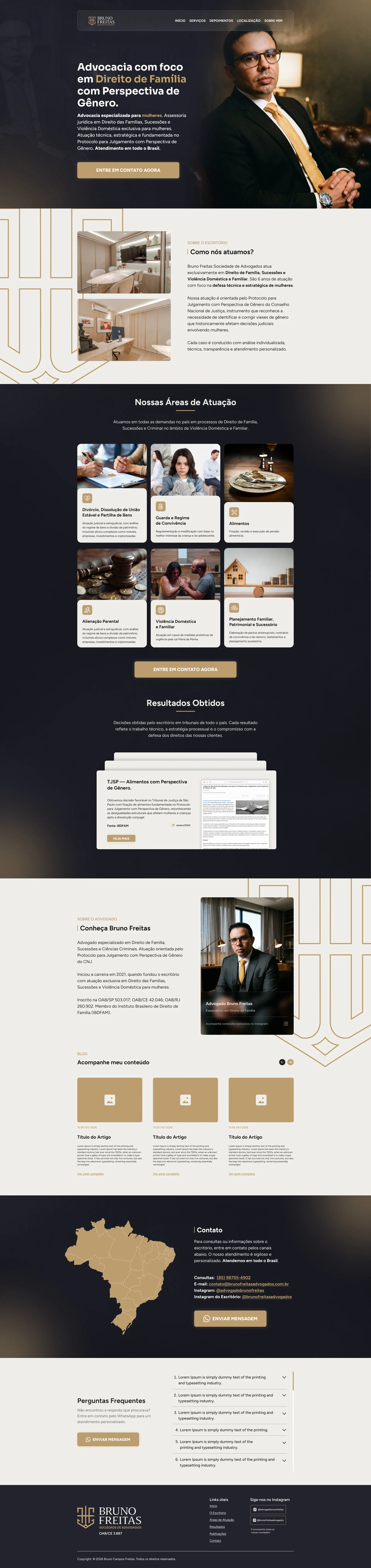 Site completo desenvolvido para Bruno Freitas