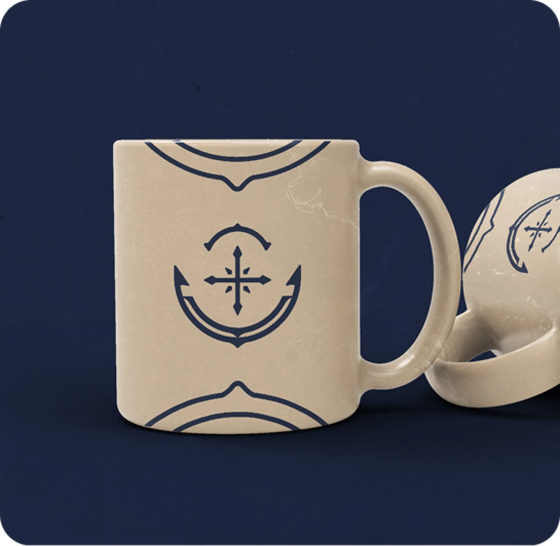 Caneca institucional Falbe Cristino, versão bege